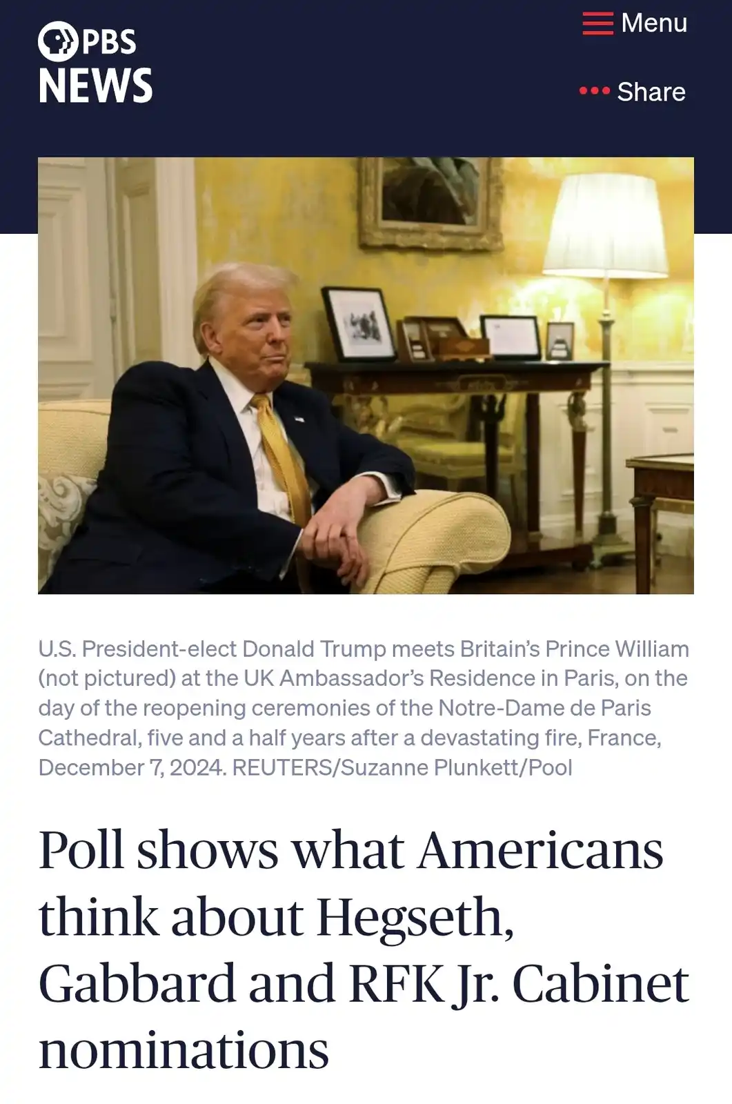Only 20% of Americans Give Thumbs Up to Trump's Cabinet Picks