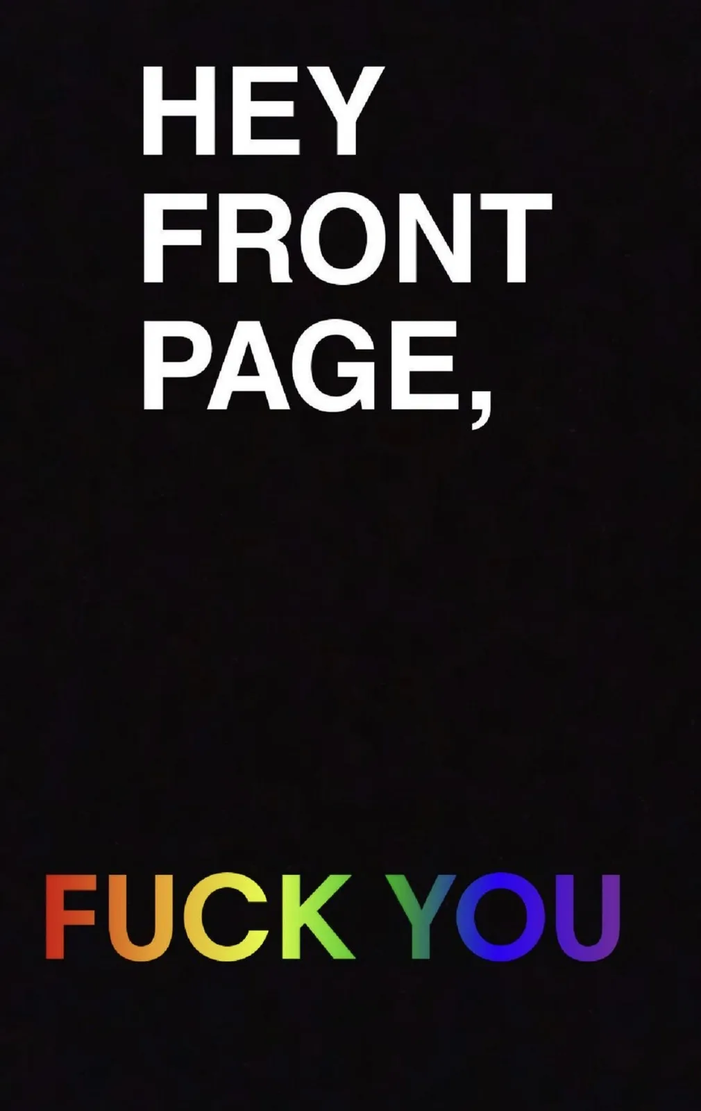 A Friendly Nudge to the Front Page: Hey There!