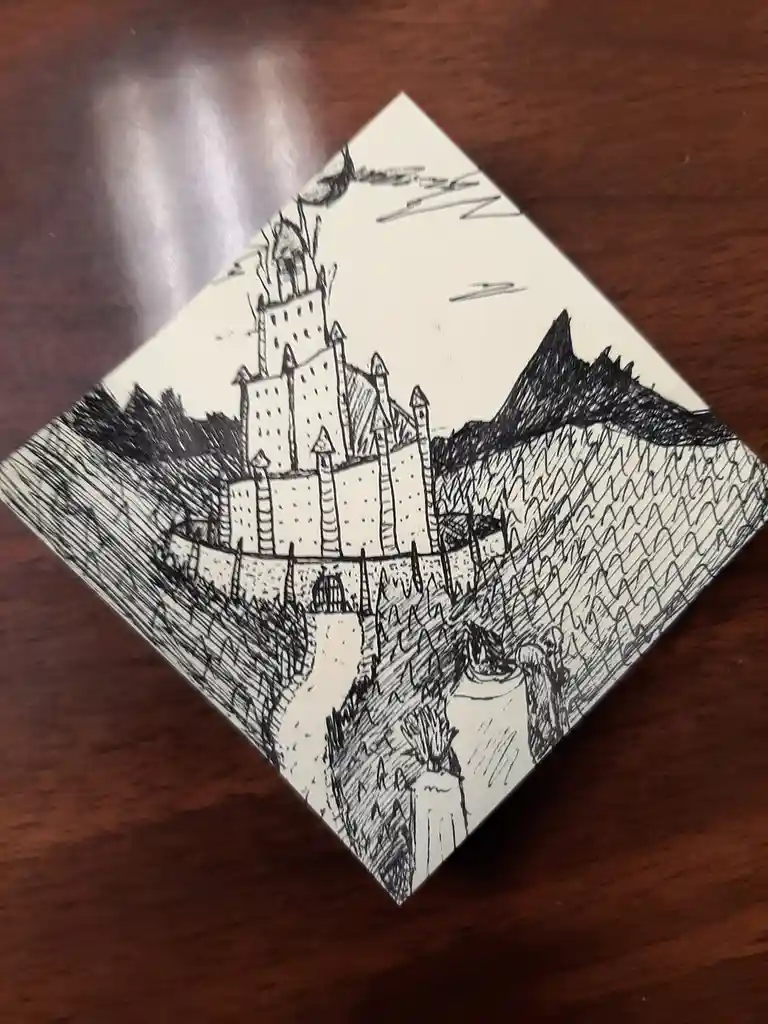 The impressive Post-it Note Castle creation.