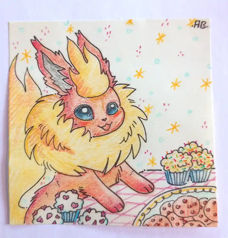 Creative Flareon Doodle: Original Character Alert!