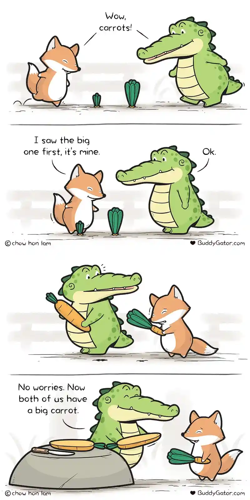 Buddy Gator's Carrot Adventure: Small vs. Big
