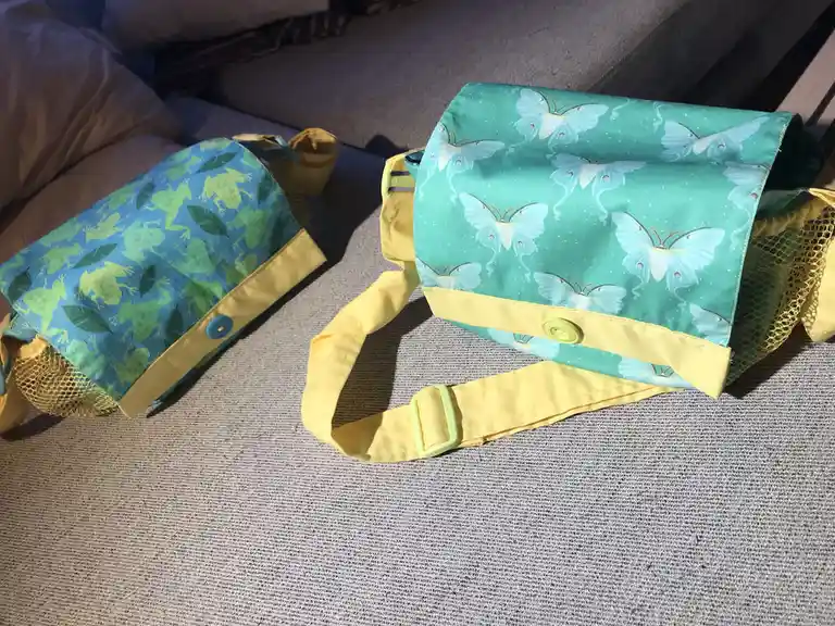 I've taken up sewing as a new hobby and crafted these adorable bags for my nieces this Christmas!