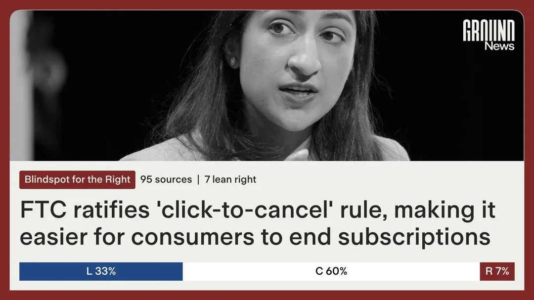 A black-and-white image of a woman with a surprised or skeptical expression, overlaid with a news-style graphic from…