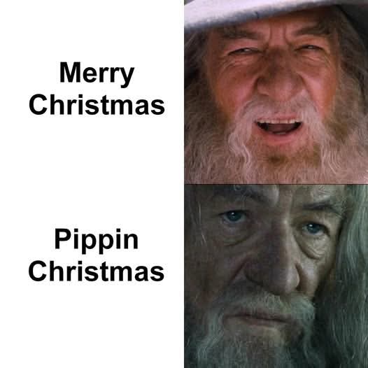 The image is a two-panel meme featuring two different close-up shots of actor John Rhys-Davies portraying the character…