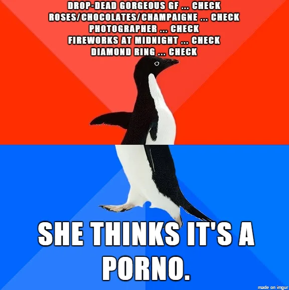 She believes it's an adult film!