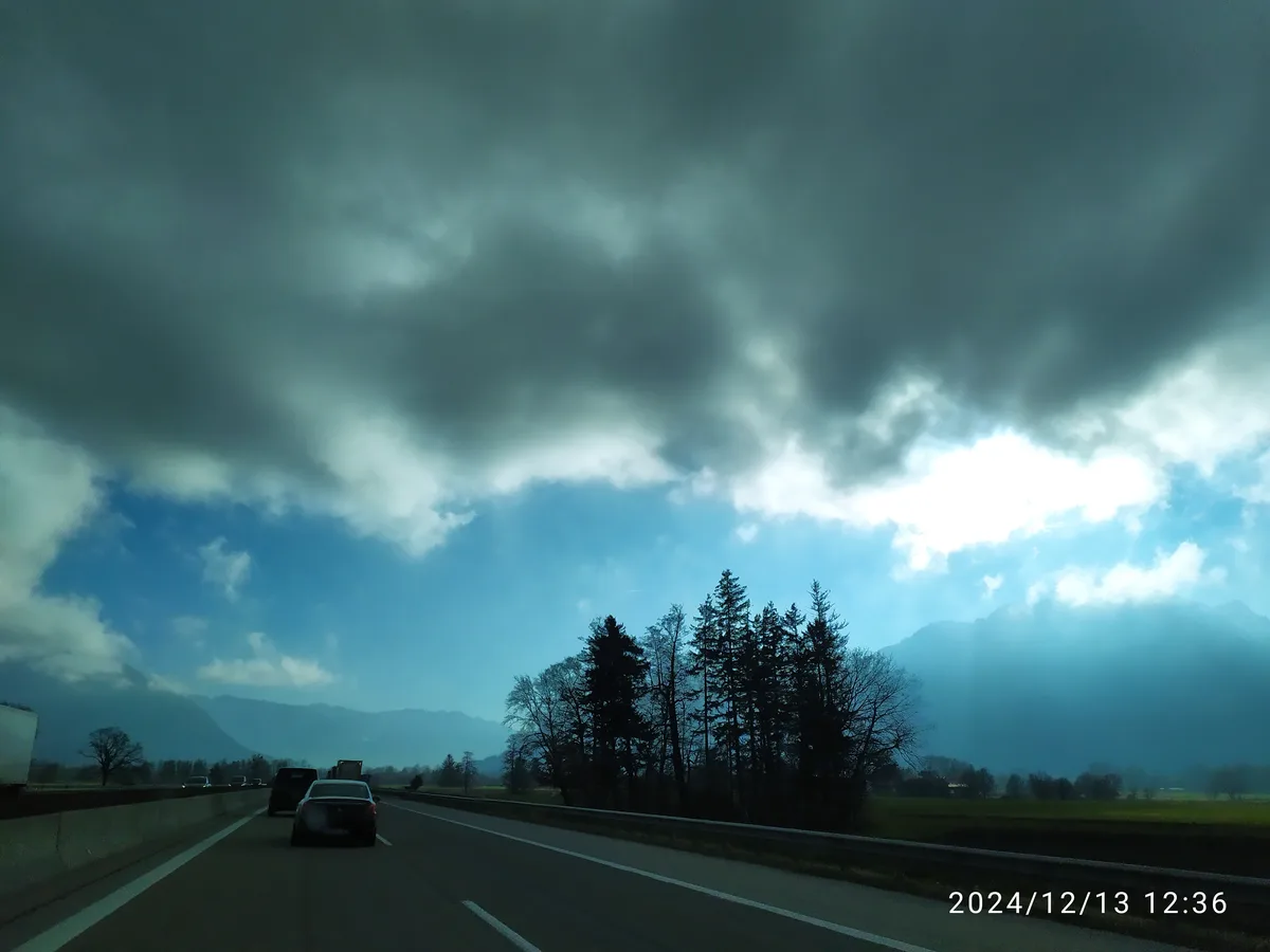 Enjoying a Scenic Drive to the Majestic Alps
