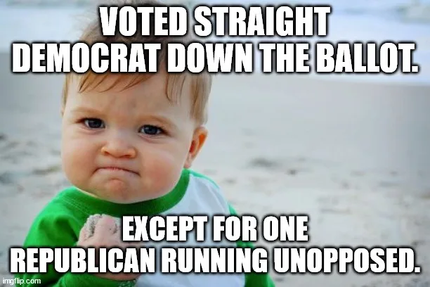 I did my civic duty by voting early!