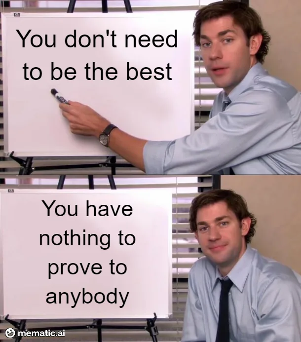 A two-panel meme featuring actor John Krasinski as Jim Halpert from 'The Office'. In the top panel, he points at a…