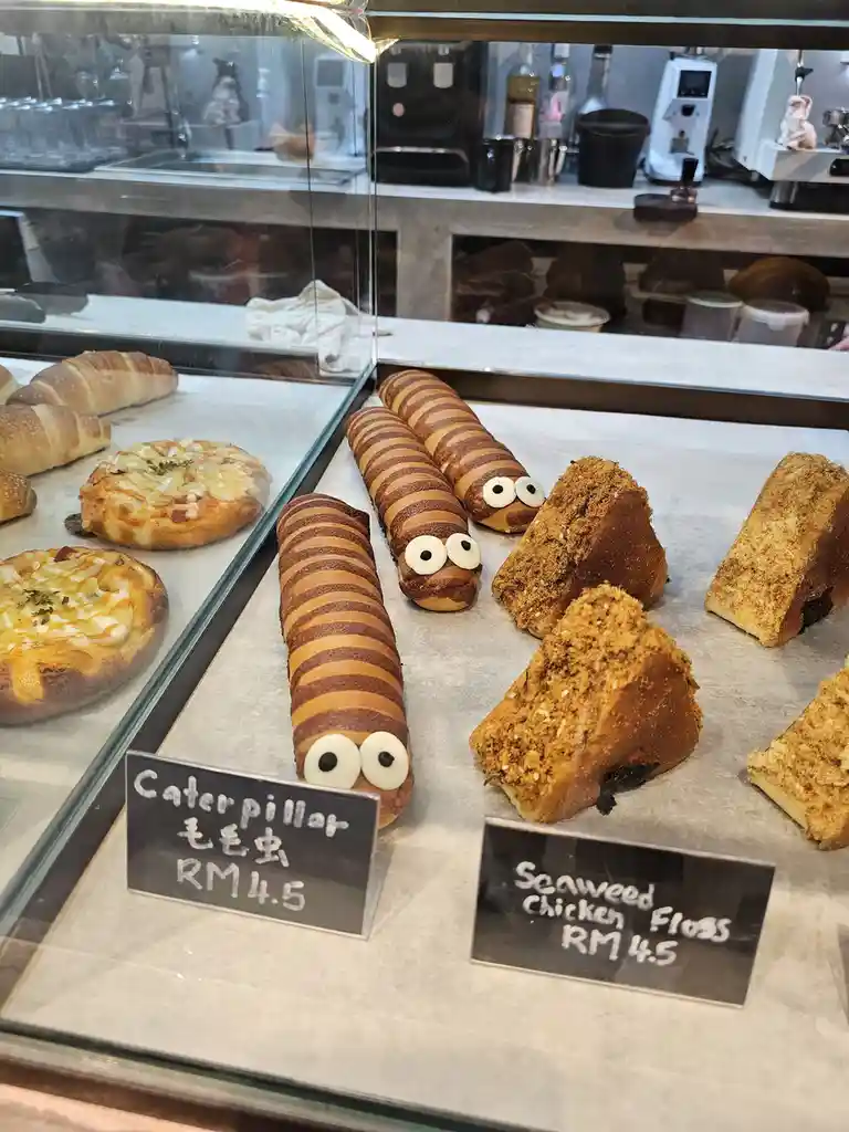 Check out my caterpillar bun while I'm on holiday in Penang!
