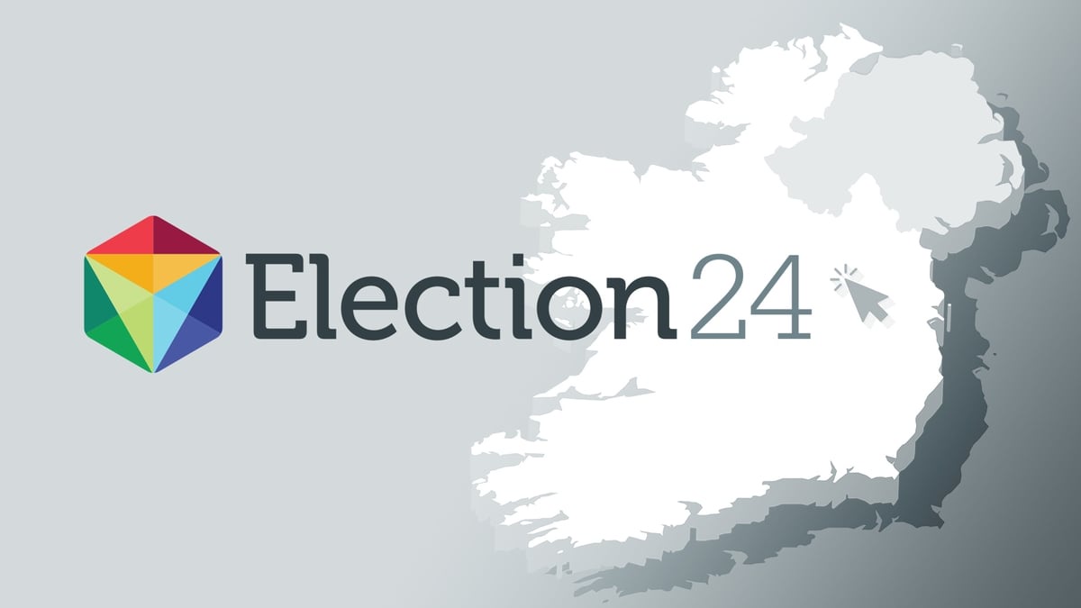The image displays the Google Maps logo next to the text 'Election24' with a computer mouse cursor hovering over a stylized…