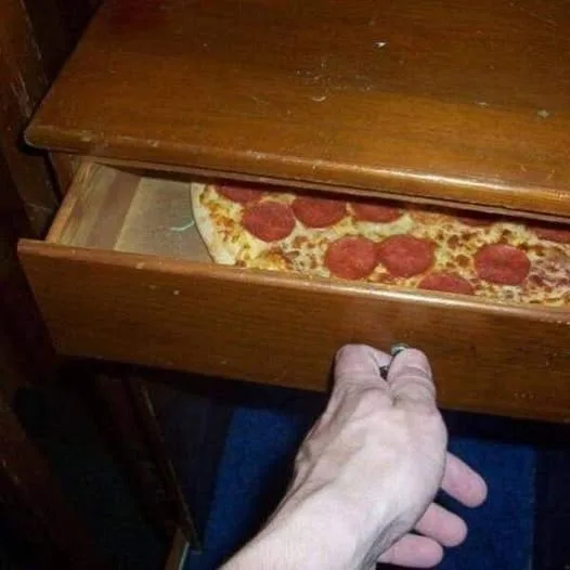 The ultimate emotional support: pizza