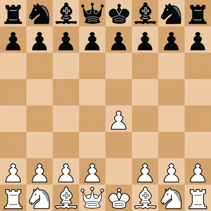 A chessboard screenshot from chess.com showing a heavily populated board with both sides having multiple pieces, including…