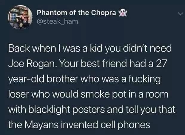 A screenshot of a tweet from the account 'Phantom of the Chopra' with a profile picture of a person in a store. The tweet…