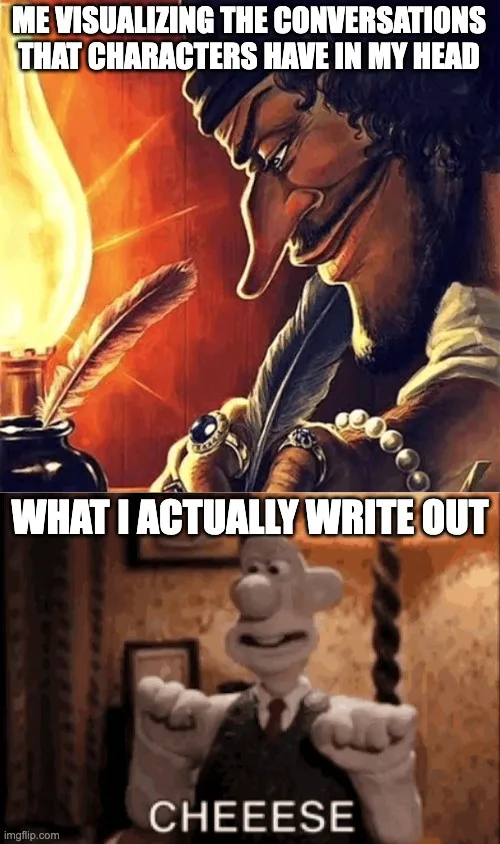 The meme features two panels. The top panel shows a dark-skinned, bearded man with a long nose, wearing a hat and rings…