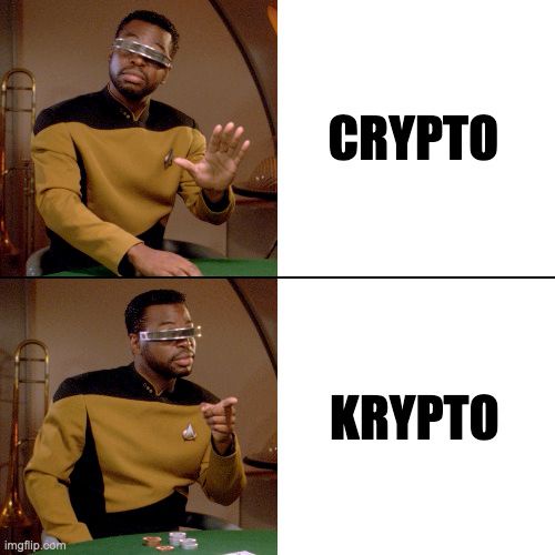 A two-panel meme featuring actor Jussie Smollett as a Starfleet officer in a yellow uniform, wearing a transparent visor. In…