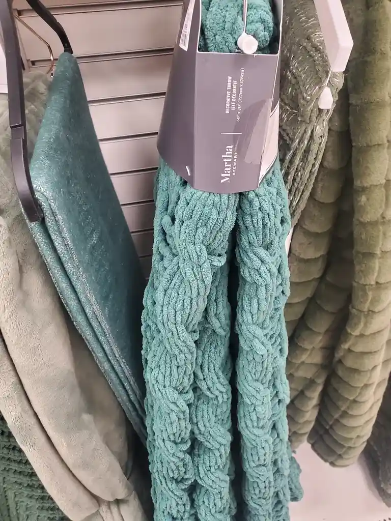 Cozy Up with Martha Stewart's Forest Green Decorative Throw Blanket