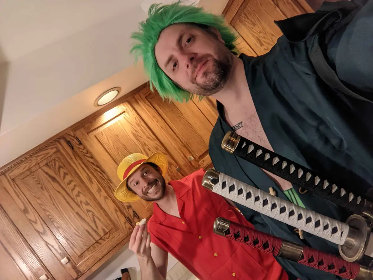 When You and Your Buddy Unintentionally Match at the Halloween Bash