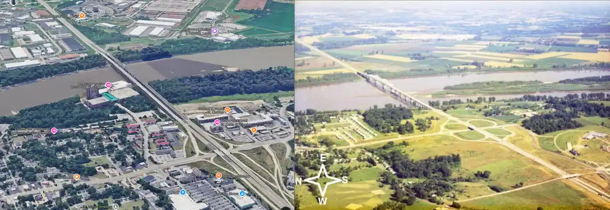 A Journey Through Time: Comparing St. Charles from 1960 to 2024
