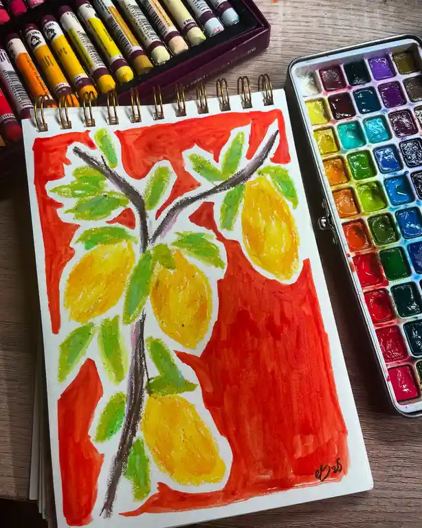 Just me and my Temu watercolors, ready to take on the world!