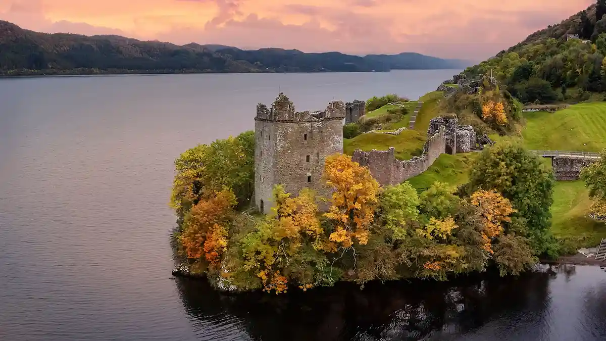 A medieval fortress stands proudly on the shores of Loch Ness, its 13th-century structure a testament to Scotland's clan…