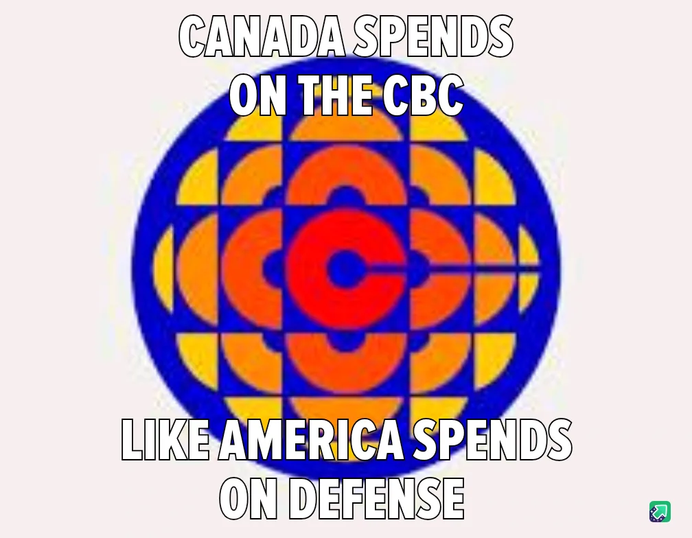The image displays the iconic CBC (Canadian Broadcasting Corporation) logo, a circular design with concentric rings in blue…