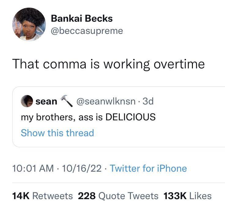That Comma is Really Causing a Ruckus...