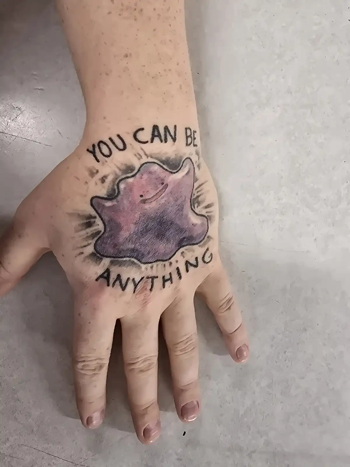 Just a Simple Ditto Tattoo: A Touch of Whimsy