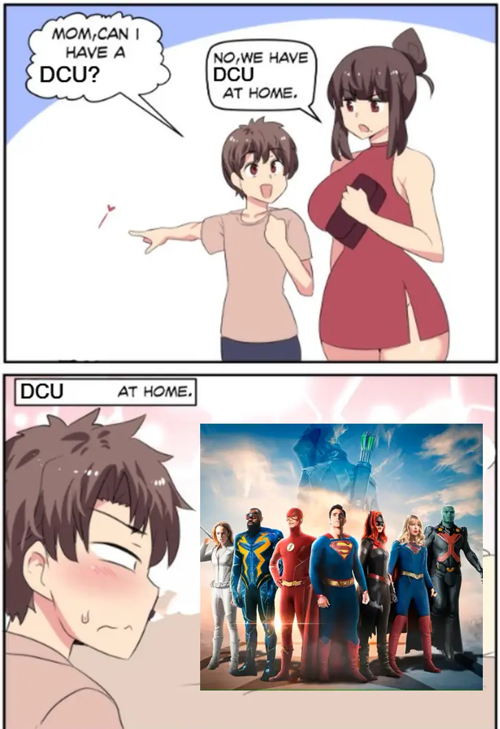 A two-panel comic strip shows a child asking their mom for a DCU, to which she replies they already have one at home. The…