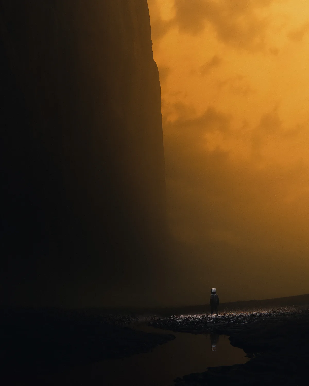 A Scenic Cliffside Trek Captured by Huleeb