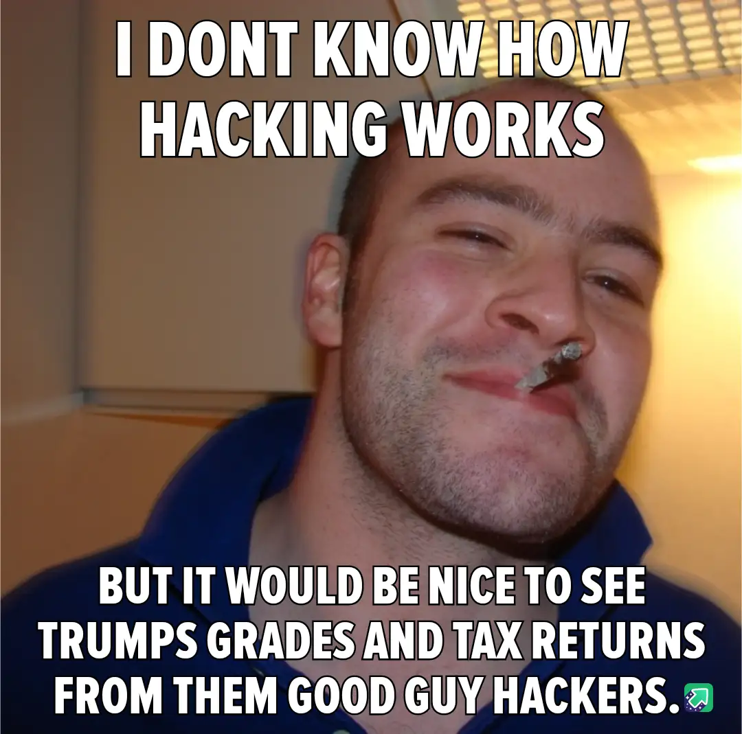 A close-up photo of a man with a smug expression, a cigarette in his mouth, wearing a blue collared shirt, with text…