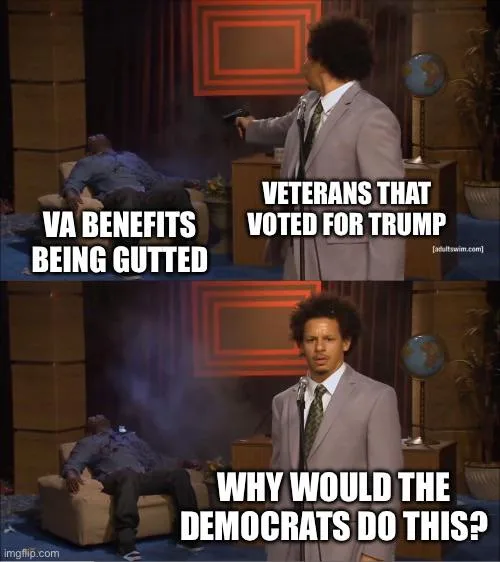 A two-panel meme featuring comedian Trevor Noah on a talk show set. In the top panel, he points a gun at a man lying on a…