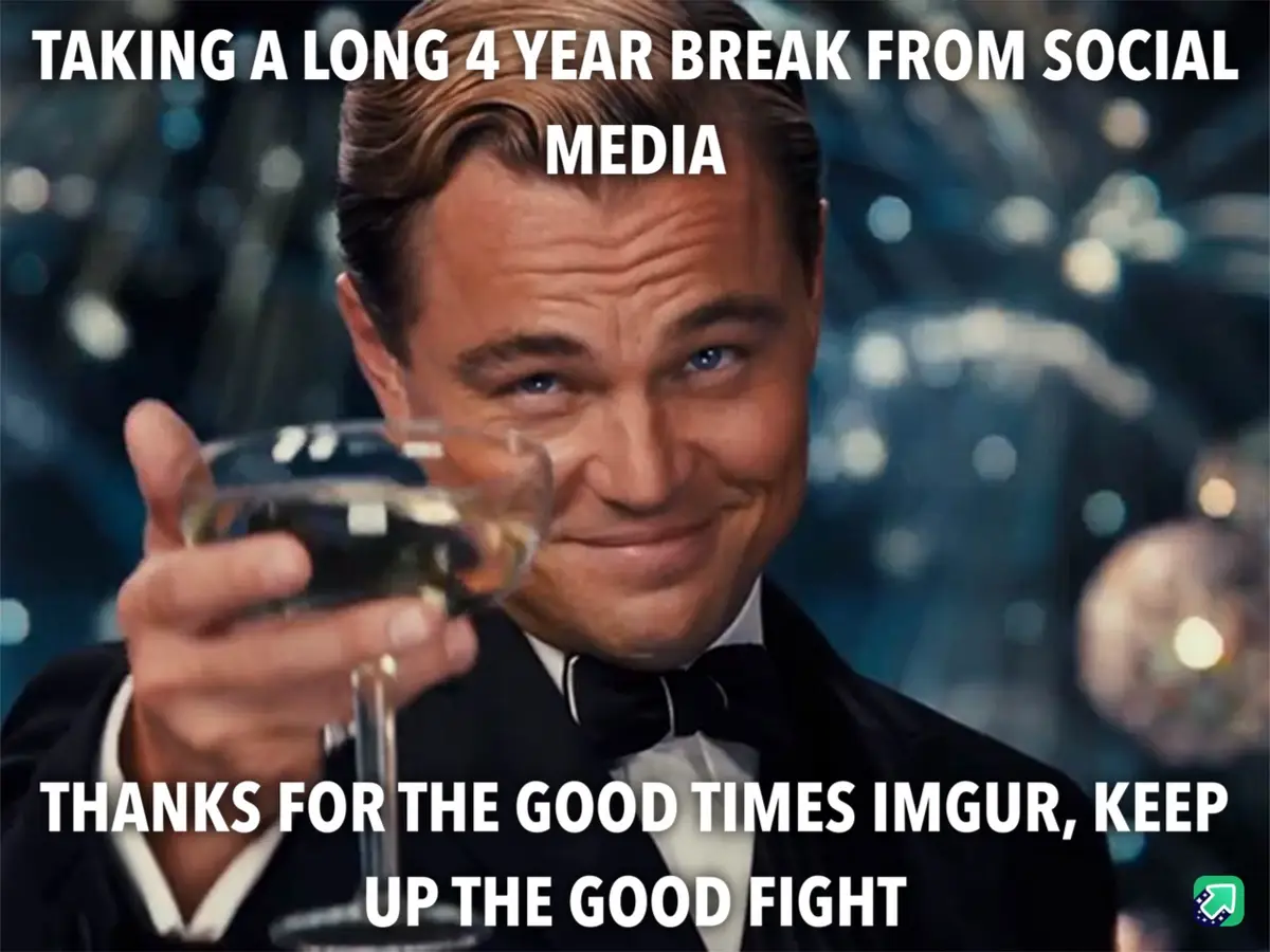 A man in a tuxedo holding a glass of champagne smiles smugly at the camera. White text overlaid at the top reads 'TAKING A…
