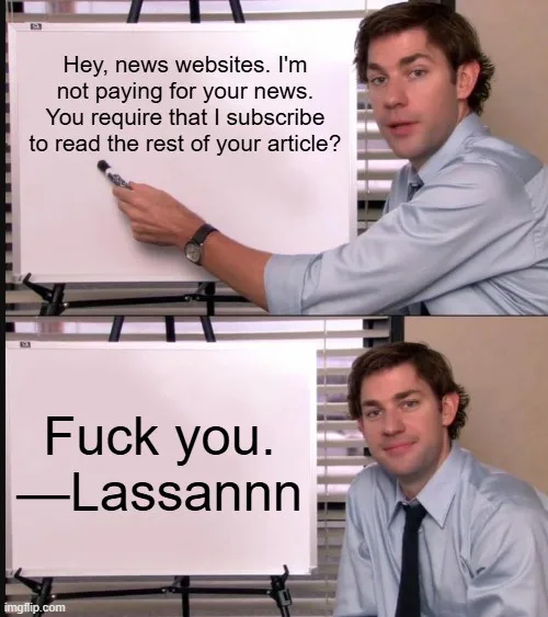 A two-panel meme featuring actor John Krasinski as Jim Halpert from 'The Office'. In the top panel, he points at a…