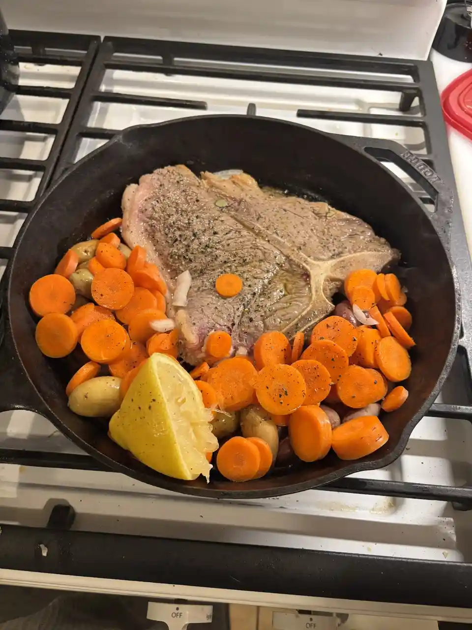 The classic combo: steak and potatoes