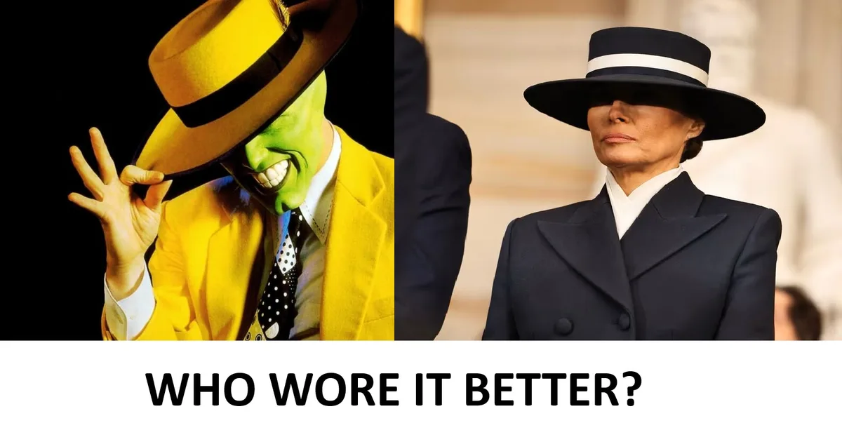 The image displays two side-by-side figures: on the left, the Green Goblin from 'Spider-Man' wearing a yellow suit and hat…