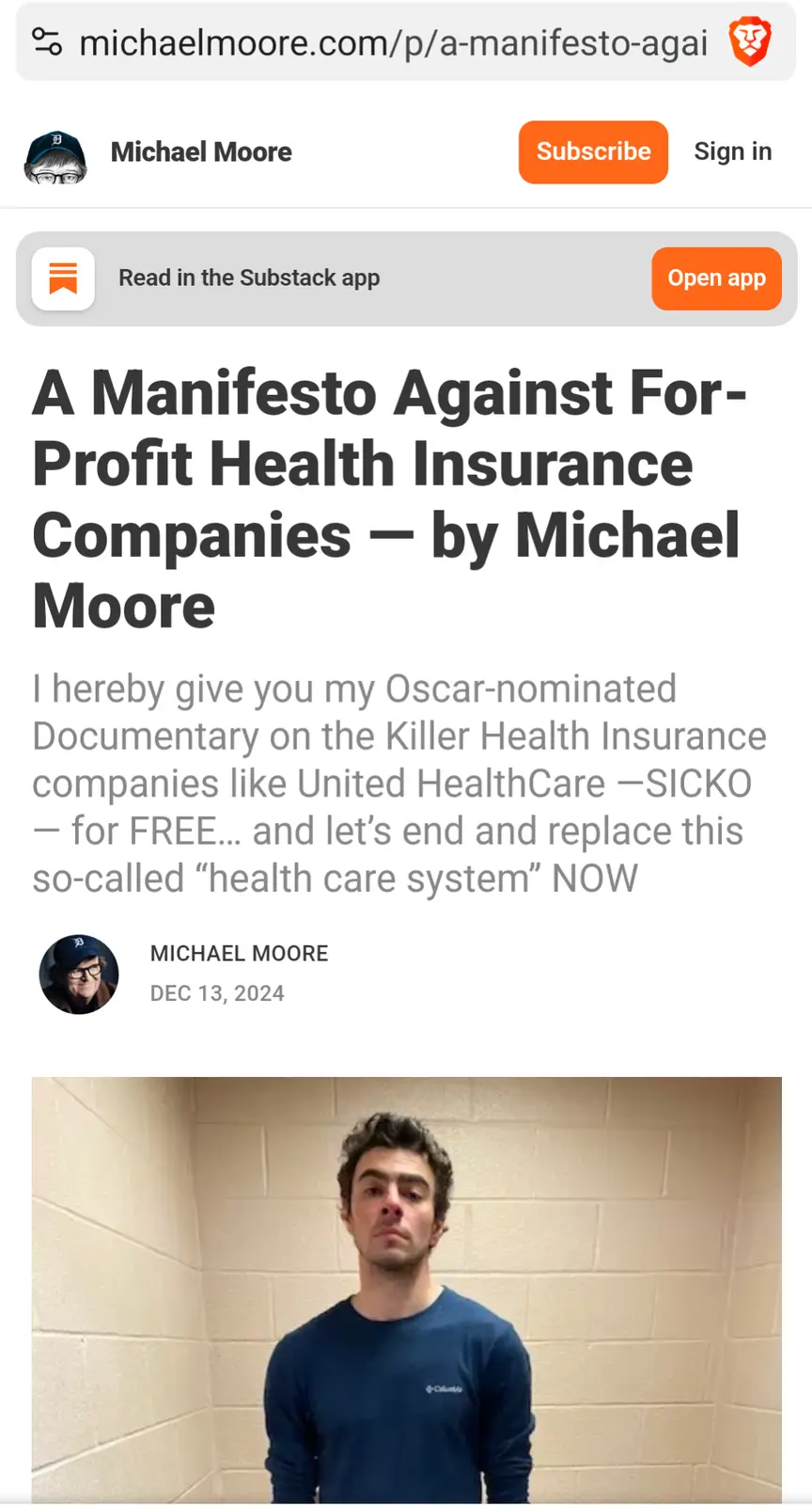 Michael Moore's Bold Take on Luigi: An Inflammatory Manifesto