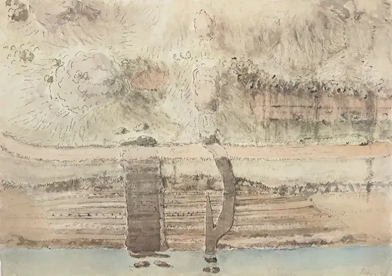 Watercolor Wonders: Intrusive Dikes Along the Firth of Clyde by John Clerk of Eldin, 1786