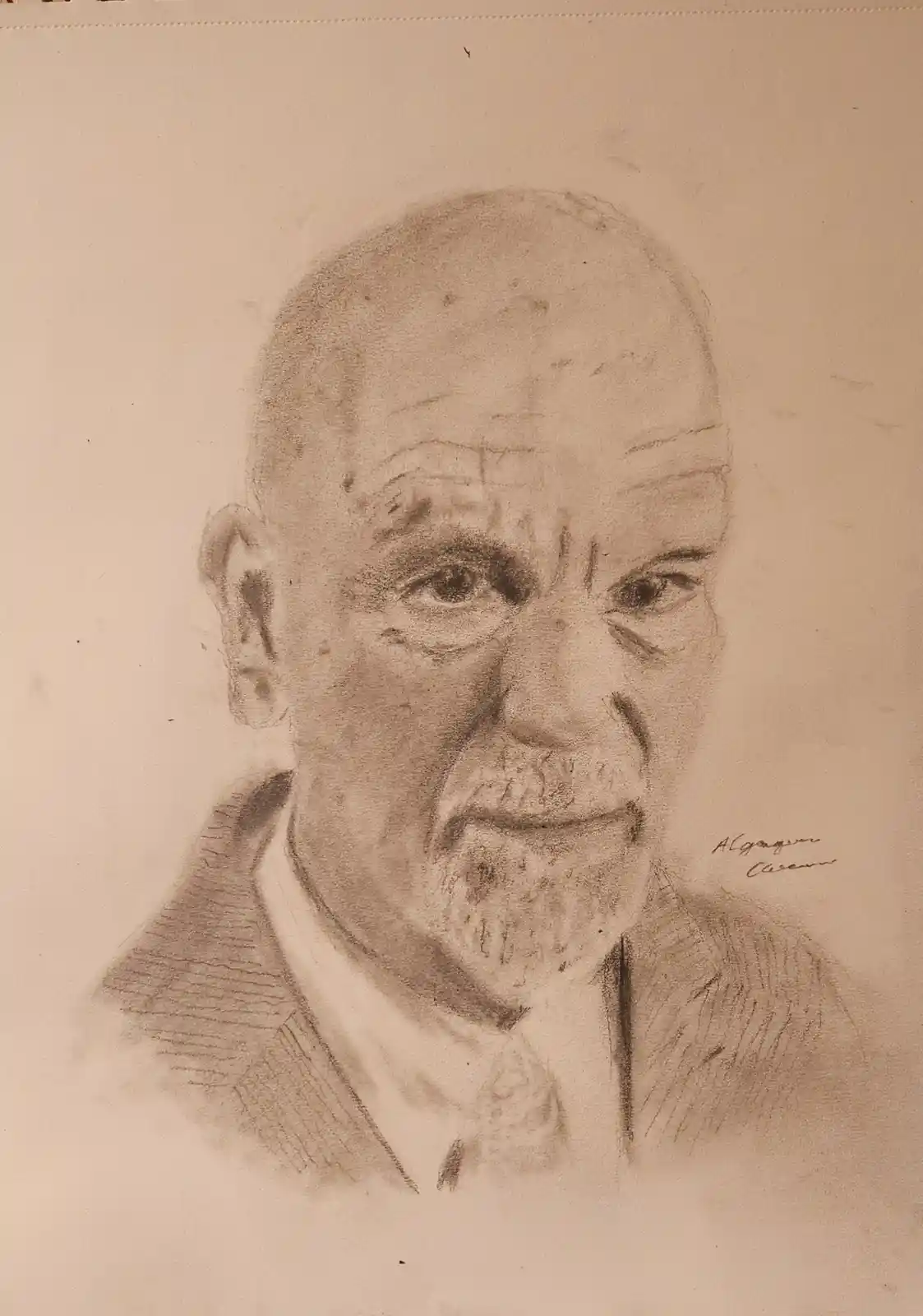 A beautiful pencil sketch that captures the moment.