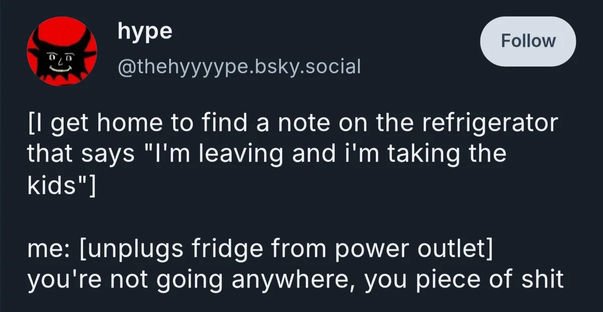 A screenshot of a social media post with a dark background, showing a user named 'hype' with a red devil-like avatar. The…
