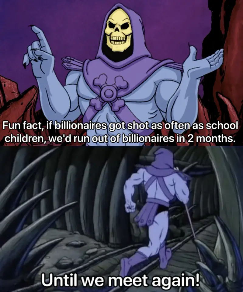 The image is a two-panel meme featuring the animated character Skeletor from 'He-Man and the Masters of the Universe'. In…