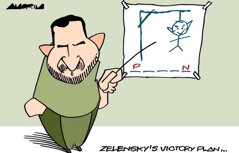 A cartoon depicts a man with pointed ears and a beard, wearing green, pointing at a child's drawing on a whiteboard. The…