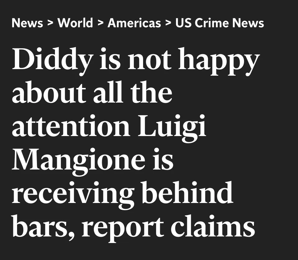 Diddy is feeling down. Aww, poor thing.