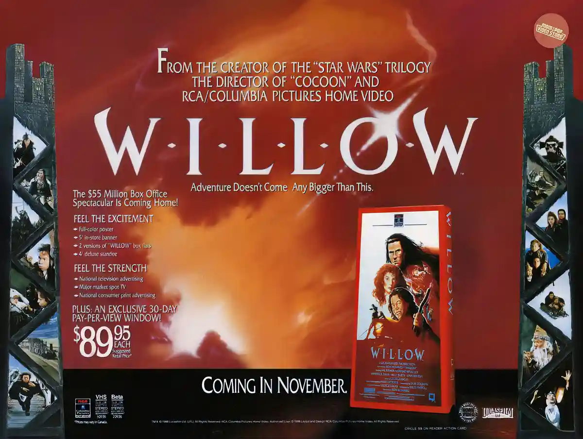 Throwback to the 1988 Willow Home Video Advertisement