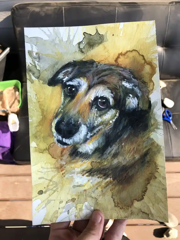 Meet Peanut, my adorable dog creation!