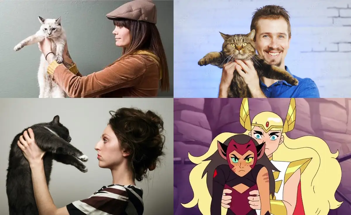 The art of holding your cat just right.