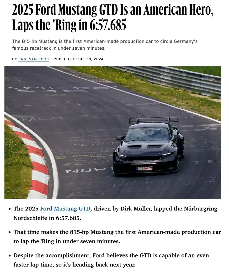 The groundbreaking American car that conquered the Nürburgring in under 7 minutes