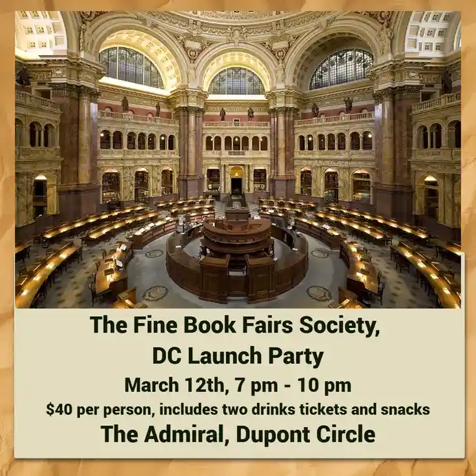 An image of a grand, ornate, multi-level library with marble columns, arched windows, and rows of wooden desks. Overlaid…