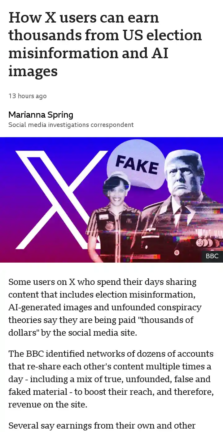 Twitter's Controversial Move: Paying Accounts for Spreading Fake Election News