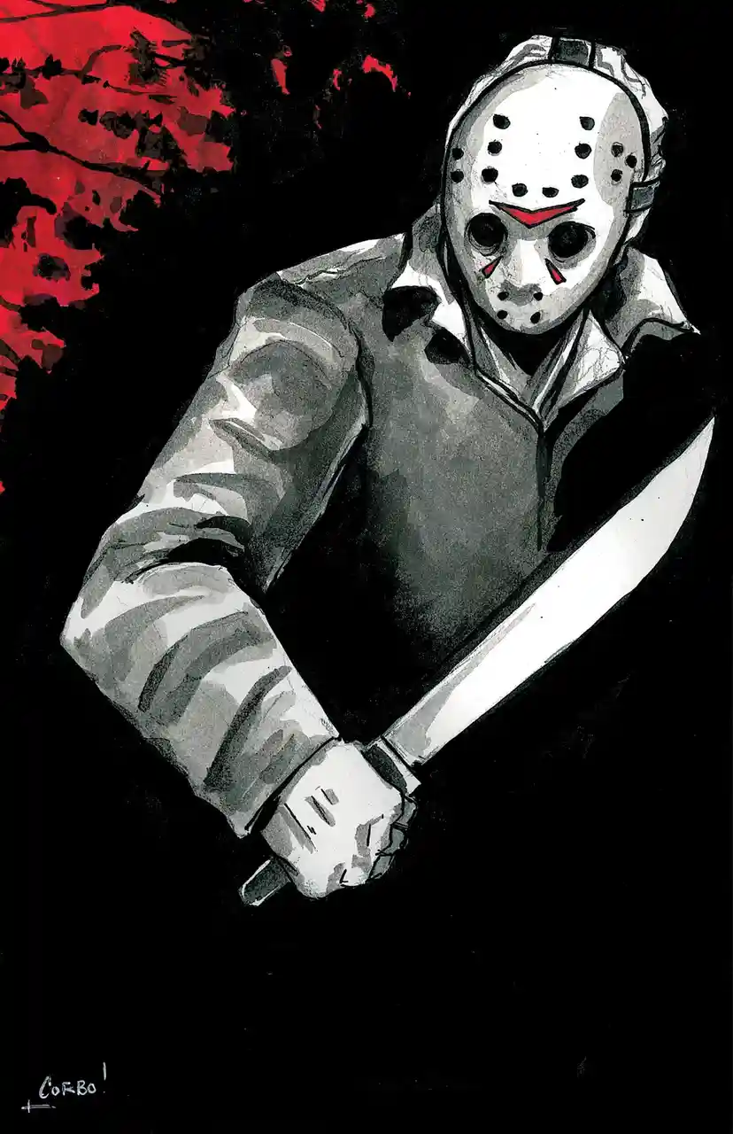 Sketch 22 of 31: The iconic Jason Voorhees